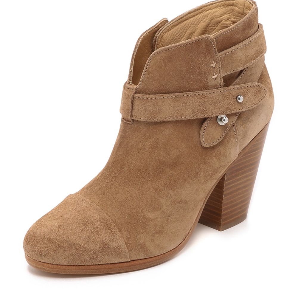 Rag & Bone Harrow Booties 36.5 Camel Suede - image 1